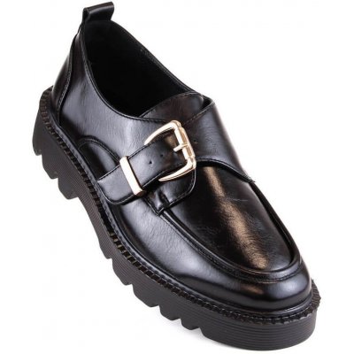 Vinceza W JAN237A černé boty na platformě s přezkou – Zboží Mobilmania