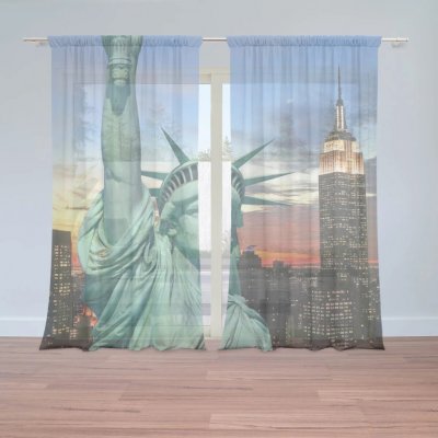 Sablio Záclony Socha Svobody: 2ks 150x250cm – Hledejceny.cz