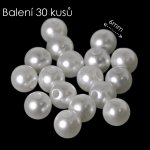 Bílé perličky, 6mm (30ks) – Sleviste.cz