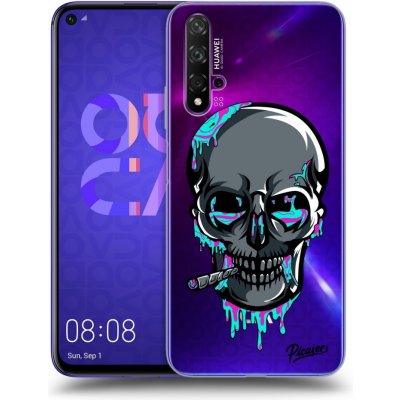 Pouzdro Picasee silikonové Huawei Nova 5T - EARTH - Lebka 3.0 čiré