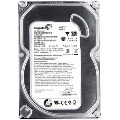 Seagate SV35.5 500GB, 3,5", 7200rpm, SATAII, 16MB, ST3500410SV – Zbozi.Blesk.cz