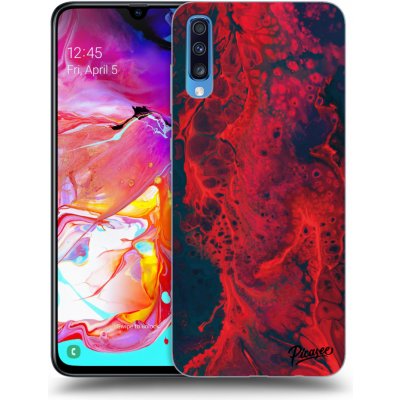 Pouzdro Picasee silikonové Samsung Galaxy A70 A705F - Organic red čiré – Zboží Mobilmania