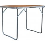 Aga MR2020 Skládací kempingový stolek 80x60x70 cm Hnědý – Hledejceny.cz