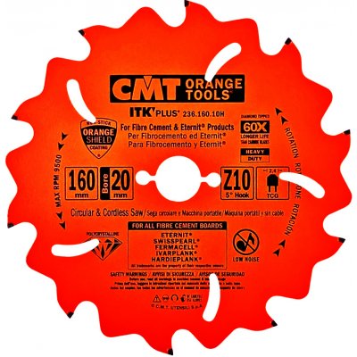 CMT C236 pilový kotouč na cementotřískové desky D160x2,21-2,2x20 Z10 diamantový – Hledejceny.cz