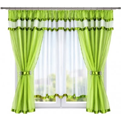 BytoTex Voálová záclona se závěsem Alena zelená 400x150 cm – Hledejceny.cz
