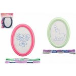 Vyšívání malý sáček předloha 2 příze oválný rámeček asst 4 druhy na kartě – Hledejceny.cz