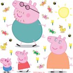 AG Design DKS3831 Samolepicí dekorace Prasátko Peppa Classic, rozměry 30 x 30 cm – Sleviste.cz