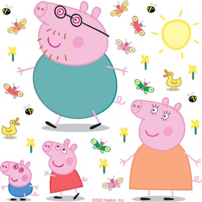 AG Design DKS3831 Samolepicí dekorace Prasátko Peppa Classic, rozměry 30 x 30 cm – Sleviste.cz