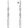 Náušnice Spark stříbrné růžové se Swarovski Elements Clematis K58105328RLR Light Rose