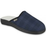 Befado Pantofle bačkory papuče pánské Dr Orto 132M015 modré káro – Zboží Dáma