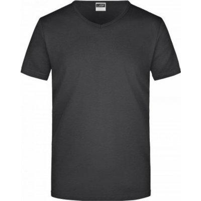 James Nicholson pánské slim-fit tričko do véčka černá – Hledejceny.cz