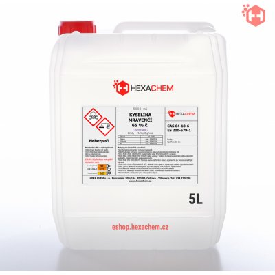 Hexachem Kyselina mravenčí 65 % č. * 5000 ml – HobbyKompas.cz