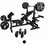 Gorilla Sports Multifunkční posilovací stanice s 100 kg setem černá/bílá – Zboží Dáma