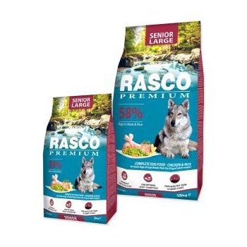 Rasco Premium Senior Large kuře s rýží 18 kg