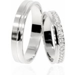 Zlatnictví Helios Zlaté snubní prsteny L 127 Se Zirkony – Zboží Dáma