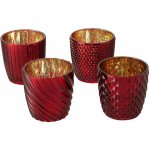 Boltze Svícen Matia červený různé druhy 9 x 9 cm 1 ks – Hledejceny.cz