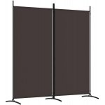Greatstore 2dílný paraván hnědý textil 175 x 180 cm – Zboží Dáma