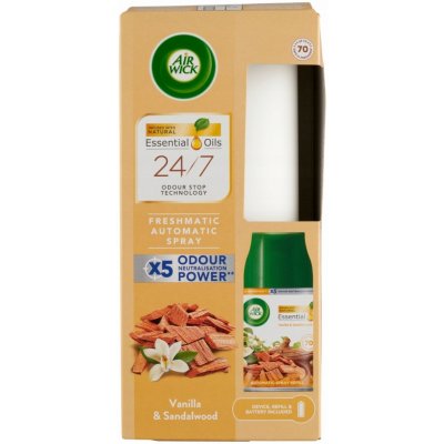 Air Wick Freshmatic Náplň do osvěžovače vzduchu vanilka a santalové dřevo 250 ml – Zboží Dáma