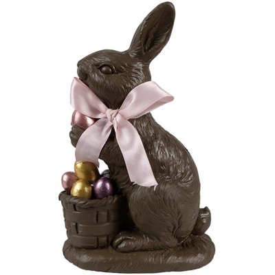 Dekorace čokoládavá figurka králík s barevnými vajíčky 13*9*22 cm – Hledejceny.cz