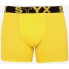 Boxerky, trenky, slipy Styx pánské boxerky long sportovní guma U1068 žluté