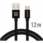 SWISSTEN TEXTILE datový kabel USB microUSB 1.2m – Zboží Živě