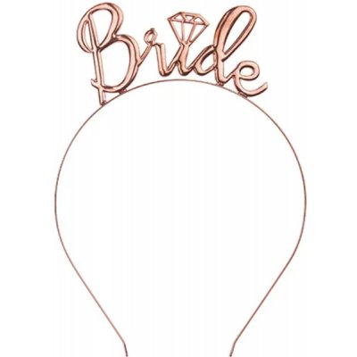PartyDeco Čelenka Bride zlatorůžový kov – Zboží Dáma