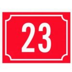 Domovní číslo 200x150mm červené – Sleviste.cz