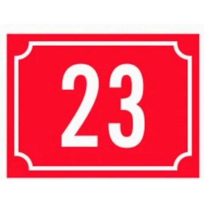 Domovní číslo 200x150mm červené – Sleviste.cz