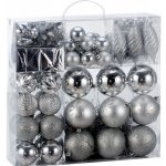 Goleto Vánoční ozdoby sada 103 kusů | stříbrné – Zboží Dáma