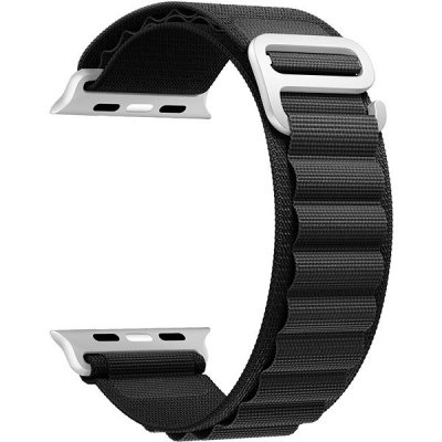 Strapido nylonový se sponou pro Apple Watch 38/40/41 mm Černý N2400A01-38 – Zboží Mobilmania