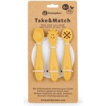 Petite&mars Set silikonových tréninkových lžiček Take&Match 6m+ Intense Ochre – Zboží Dáma