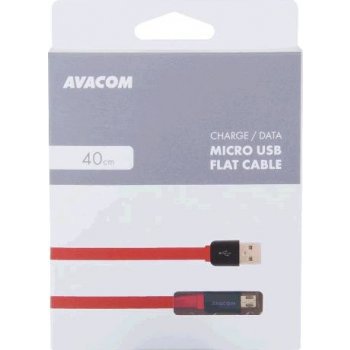 Avacom DCUS-MIC-40R USB - Micro USB, 40cm, červený