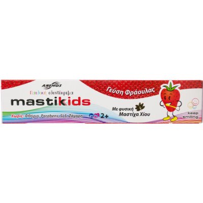 Mastic & herbs dětská bez fluoridu s mastichou a jahodami 75 ml – Hledejceny.cz