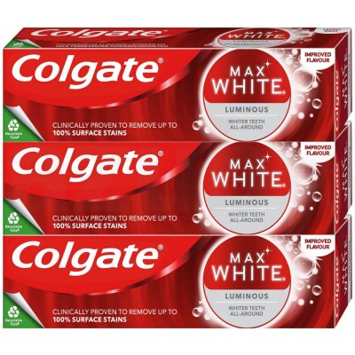 Colgate Max White Luminous 3 x 75 ml – Hledejceny.cz