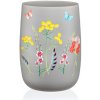 Váza Šedá skleněná váza na květiny Crystalex Herbs 180 mm