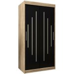 DobreSny York s posuvnými dveřmi 100 x 200 cm dub sonoma / černá – Zbozi.Blesk.cz