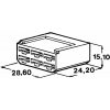 IMP Svorkovnice pro 6 ks konektoru Faston 6,3 mm - samice s jazýčkem