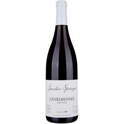 Jaroslav Springer Pinot Noir Záhřebenské 2022 13% 0,75 l (holá láhev) – Hledejceny.cz