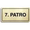 Piktogram ACCEPT Piktogram 7. PATRO - zlatá tabulka - černý tisk