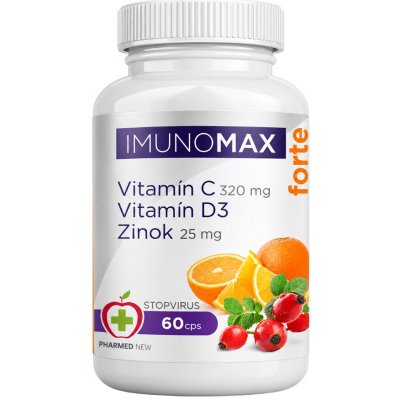 Imunomax Forte Vitamin C + D + Zinek 60 kapslí – Hledejceny.cz