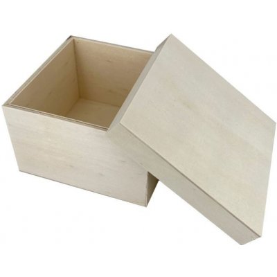 EFCO Dřevěná krabička čtvercová s víkem 13x13x7,2cm – Zboží Mobilmania