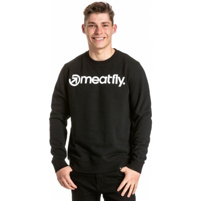 Meatfly mikina MF Logo Crewneck Black