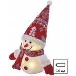 Emos LED vánoční sněhulák svítící 25 cm 3x AA vnitřní teplá bílá DCFW04 – Zbozi.Blesk.cz