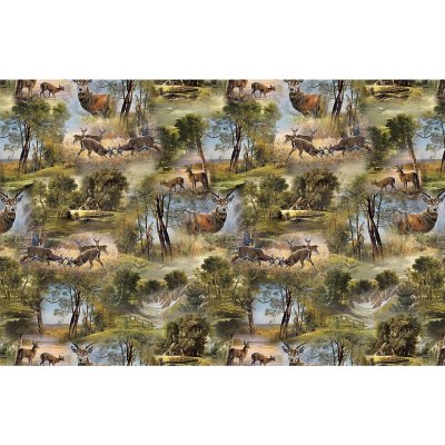 Nese plastik 739-01 PVC ubrus Fantastik myslivecký zelená role 20 m 140x2000 cm – Zboží Dáma