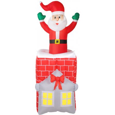 Outsunny Nafukovací vánoční dekorace Outsunny, Santa Claus v komíně, LED diody, ventilátor – Hledejceny.cz