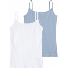 Pepperts dívčí top / košilka s BIO bavlnou, 2 kusy bílá/modrá