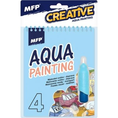 MFP Paper s.r.o. Malování vodou 4C blok 15x19cm se spirálou 4 listy štětec
