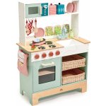 Tender Leaf Toys Dřevěná kuchyňka s bylinkami Kitchen Range s magnetickou rybou mikrovlnka a sporák se zvuky – Zboží Mobilmania