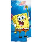 Carbotex Dětská plážová osuška veselý SpongeBob 70 x 140 cm