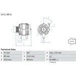 generátor BOSCH 0 986 041 960
